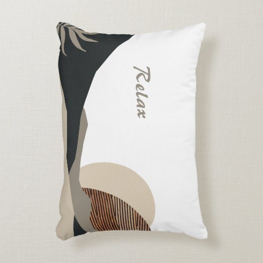  Minimalist Abstract Boho Mountains  アクセントクッション (正面(垂直))