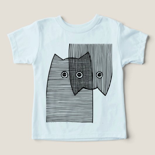 Minimalist Abstract Cats Line Art Cute Cat Lover D (デザイン正面)