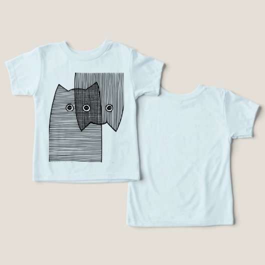 Minimalist Abstract Cats Line Art Cute Cat Lover D (デザイン正面&裏面)