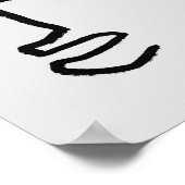 Minimalist Abstract Face Line Art ポスター (角)