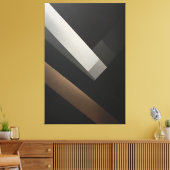 Minimalist Abstract Geometric Diagonal Bands キャンバスプリント (インサイチュ (リビング))