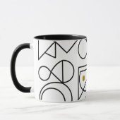 Minimalist Abstract Geometric Line Art Mug マグカップ (左)