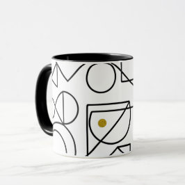 Minimalist Abstract Geometric Line Art Mug マグカップ