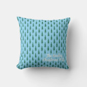 Minimalist Abstract Green Chic Christmas Tree クッション (正面)