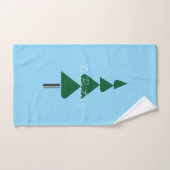 Minimalist Abstract Green Chic Christmas Tree ハンドタオル (ハンドタオル)