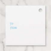 Minimalist Abstract Green Chic Christmas Tree フェイバータグ (裏面)