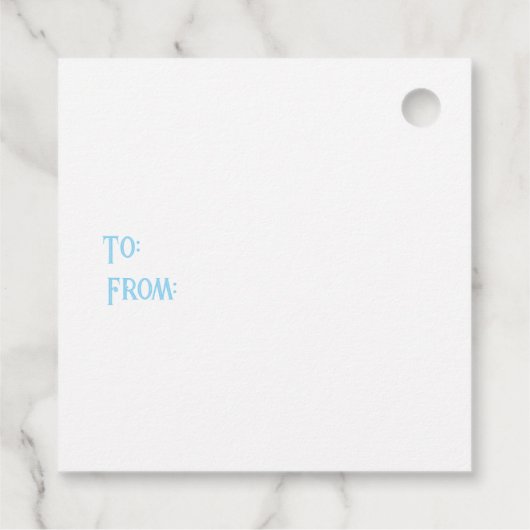 Minimalist Abstract Green Chic Christmas Tree フェイバータグ (裏面)