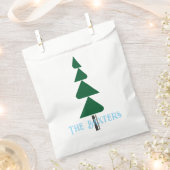 Minimalist Abstract Green Chic Christmas Tree フェイバーバッグ (クリップ留めされた状態)