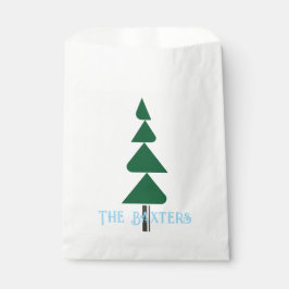 Minimalist Abstract Green Chic Christmas Tree フェイバーバッグ