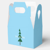 Minimalist Abstract Green Chic Christmas Tree フェイバーボックス (オープン)