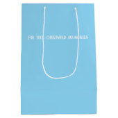 Minimalist Abstract Green Chic Christmas Tree ミディアムペーパーバッグ (裏面)