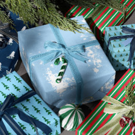 Minimalist Abstract Green Chic Christmas Tree ラッピングペーパー