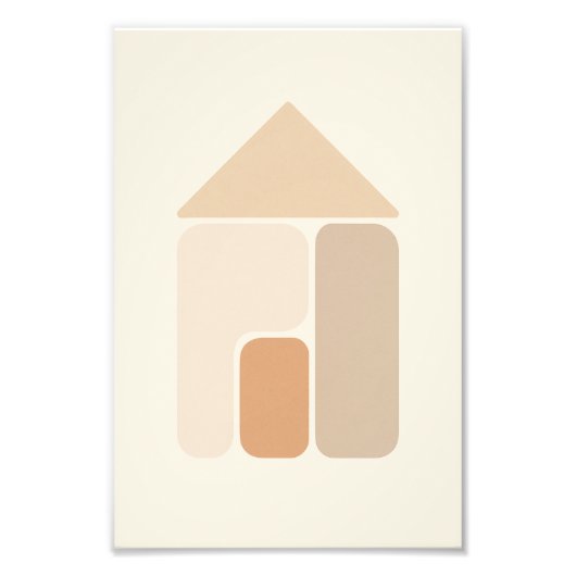 Minimalist Abstract House Poster  フォトプリント (正面)