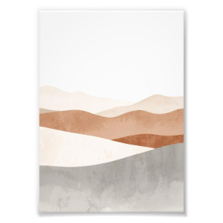 Minimalist abstract landscape wall art – Calm neut フォトプリント