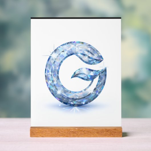 Minimalist Abstract Letter G アクリルサイン (ニュートラル)