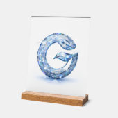 Minimalist Abstract Letter G  アクリルサイン (傾斜)