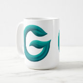 Minimalist Abstract Letter G Coffee Mug  コーヒーマグカップ (正面左)