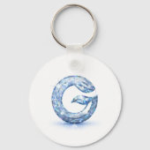 Minimalist Abstract Letter G – Modern Geometric De キーホルダー (裏面)