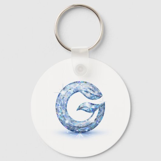 Minimalist Abstract Letter G – Modern Geometric De キーホルダー (裏面)