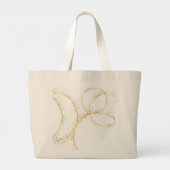 Minimalist Abstract Line Art Tote Bag ラージトートバッグ (裏面)