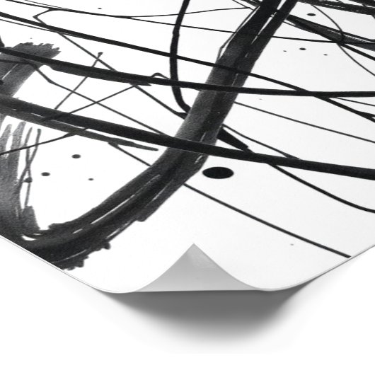 Minimalist Abstract Line Drawing Prints  ポスター (角)