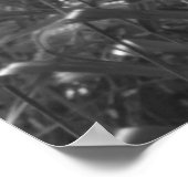 Minimalist abstract nature print black and white ポスター (角)