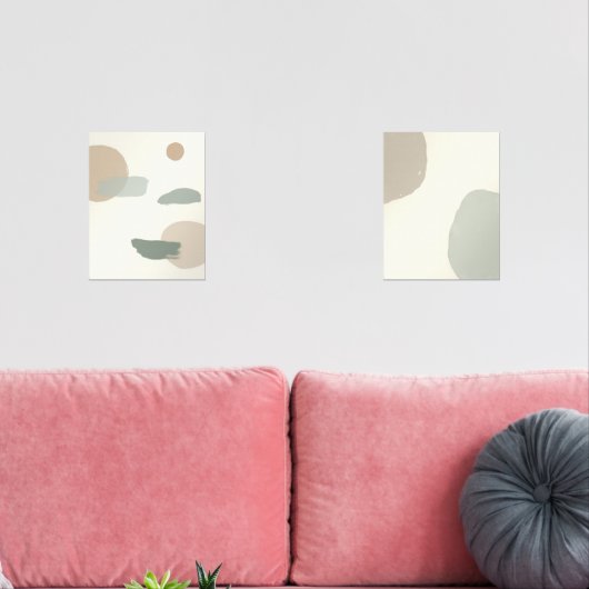 Minimalist Abstract Neutral Zen Wall Art Set (リビング)