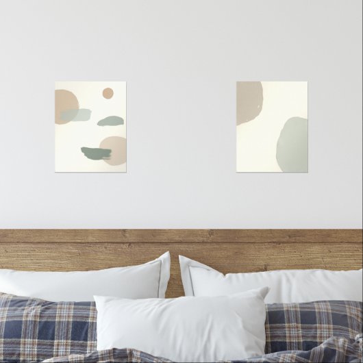 Minimalist Abstract Neutral Zen Wall Art Set (寝室)