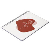 Minimalist Abstract Rose Line Art  ノートブック (左側)