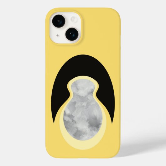 Minimalist Abstract Yellow Cloud-Seed Case-Mate iPhoneケース (裏面)