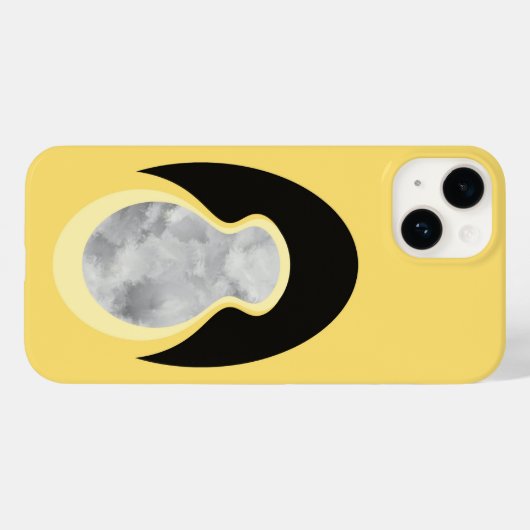 Minimalist Abstract Yellow Cloud-Seed Case-Mate iPhoneケース (裏面 (横))