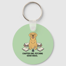 Minimalist Academic Emerald Green Dog Chapter One  キーホルダー