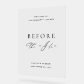 Minimalist Acrylic Rehearsal Dinner Welcome Sign アクリルサイン (傾斜)