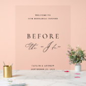 Minimalist Acrylic Rehearsal Dinner Welcome Sign アクリルサイン (ウェディング)