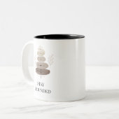 Minimalist Acupuncture Mug Stay Grounded coffee  ツートーンマグカップ (正面左)