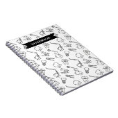 Minimalist Aesthetic Dental Icons Spiral Notebook ノートブック (右側)