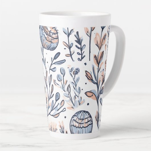 Minimalist Aesthetic Design Latte Mug カフェラテマグ (右アングル)