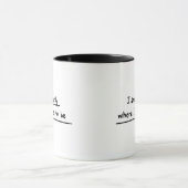 Minimalist Affirmation Handwritten Comfort BnW マグカップ (中央)