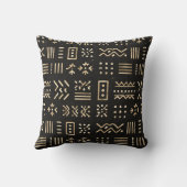 Minimalist African Mudcloth Pattern Pillow  クッション (裏面)