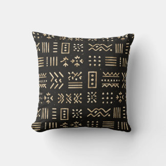 Minimalist African Mudcloth Pattern Pillow  クッション