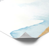 Minimalist Ahoy Boy Lighthouse Baby Shower Welcome ポスター (角)