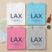 Minimalist Airport Code – Customizable LAX  Tシャツ