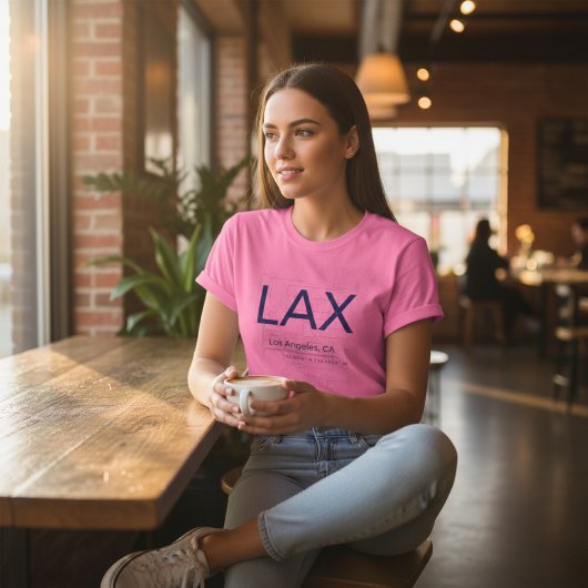 Minimalist Airport Code – Customizable LAX Tシャツ