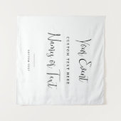 Minimalist All Events Banner, Custom Name & Text タペストリー (正面(横))