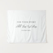 Minimalist All Events Decor Custom Text Name Flag  タペストリー (正面(横))