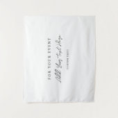 Minimalist All Events Decor Custom Text Name Flag  タペストリー (正面)