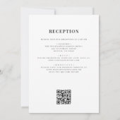 Minimalist All in One QR Code Elegant Wedding 招待状 (裏面)