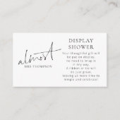 Minimalist Almost Mrs Display Shower エンクロージャーカード (正面)