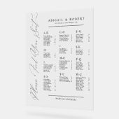 Minimalist Alphabetical Wedding Seating Chart アクリルサイン (傾斜)