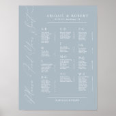 Minimalist Alphabetical Wedding Seating Chart ポスター (正面)